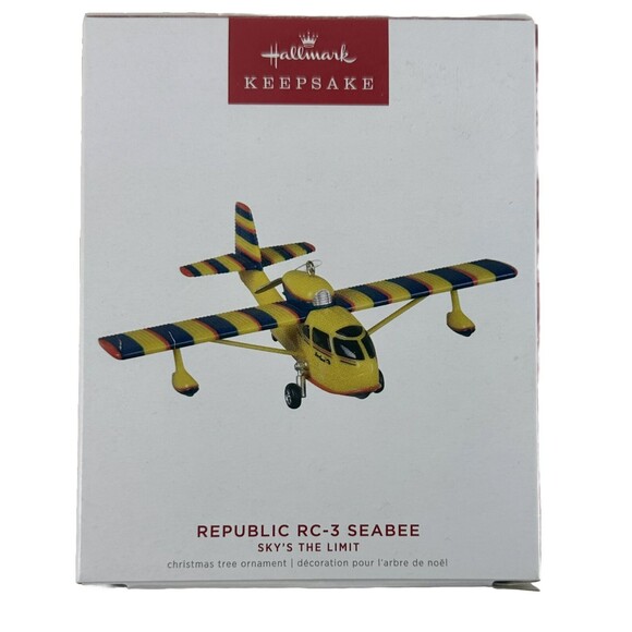 2022 Hallmark Keepsake Ornament Republic RC-3 Seabee Sky's The Limit Airplane - Picture 1 of 3